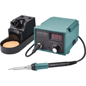 EXTOL INDUSTRIAL forrasztó állomás, 70W, 200-450°C, elektronikusan szabályozott, 2 heggyel [ 8794520 ]