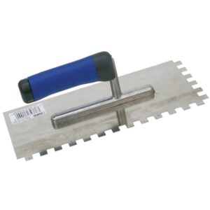 MB glettelőkanál 13×27cm rozsdamentes csempéző 10×10mm, SOFT gumi nyél [ 84660 ]