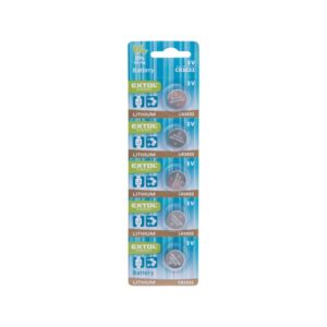 EXTOL ENERGY gombelem klt. 5 db, Lítium, 3V, méret: (CR1632); hosszú étettartam, bliszteren [ 42052 ]