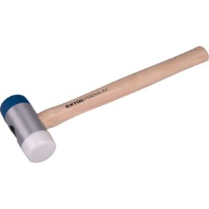 EXTOL PREMIUM gumikalapács (illesztő kalapács) fa nyéllel, cserélhető gumi fejek; 40 mm, 32 cm [ 8811121 ]