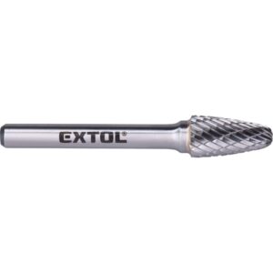 EXTOL INDUSTRIAL keményfém turbómaró (rotormaró), íves, kerek orrú, átmérő 10×20mm/szár 6mm, keresztfogazás [ 8703754 ]