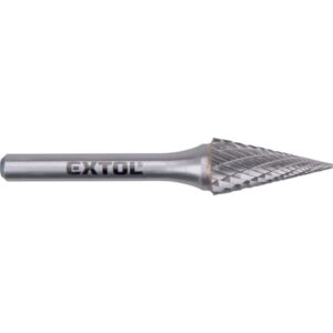 EXTOL INDUSTRIAL keményfém turbómaró (rotormaró), kúpos, hegyes orrú, 12×25mm átmérő/ 6mm szár, keresztfogazás [ 8703795 ]