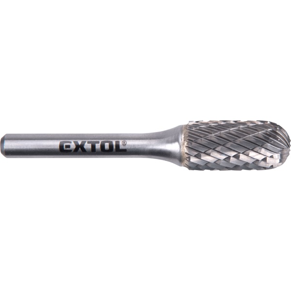 EXTOL INDUSTRIAL keményfém turbómaró (rotormaró), hengeres, kerek orrú, átmérő 12×25mm/szár 6mm, keresztfogazás 1 EXTOL INDUSTRIAL keményfém turbómaró (rotormaró), hengeres, kerek orrú, átmérő 12×25mm/szár 6mm, keresztfogazás