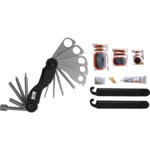 EXTOL CRAFT kerékpárjavító klt. 30db övrefűzhető, kulcskészlet,ragasztó+foltok, gumiszerelő [ 6569 ]