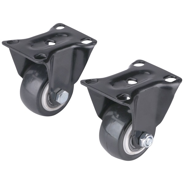 EXTOL PREMIUM készülékgörgő 2 db, fix, fekete PVC, 40mm, max. teherbírás: 30 kg/db [ 8856012 ]