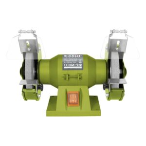 EXTOL kettős köszörűgép 150W,száraz,125×12,7×16mm, 2950 ford/perc, P36, P80, 6kg [ 410120 ]