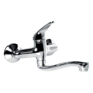 BALLETTO konyhai csaptelep 35mm kerámia betét, falra szerelhető, fényes, 20cm hosszú [ 81011 ]