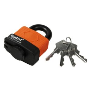 EXTOL PREMIUM lakat, laminált, vízálló, 4db kulcs; 40mm, kengyelszárátmérő:8/12mm [ 8857540 ]
