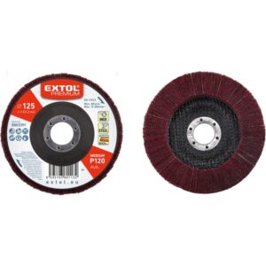 EXTOL PREMIUM lamellás csiszoló INOX, acél és ALU munkadarabok csiszolására, 125×22mm; P120 (darabáras, de csak ötösével rendelhető) [ 8803391 ]