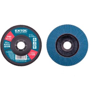 EXTOL INDUSTRIAL lamellás csiszoló INOX, acél és ALU munkadarabok csiszolására, 125×22mm; P120 [ 8803432 ]