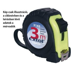 EXTOL CRAFT mérőszalag, gumírozott, 1 stoppos, 2m×16mm [ 3142 ]