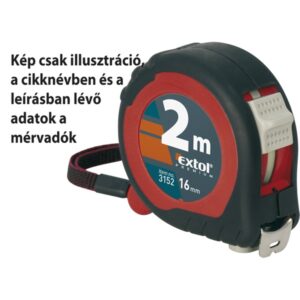 EXTOL PREMIUM mérőszalag, gumírozott, 2 stoppos, 3m×19mm [ 3153 ]