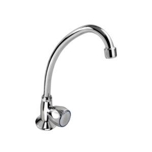 BALETTO mosdó csaptelep hidegvízhez, kerámia szelep, króm,  22cm hosszú csőr [ 85040 ]