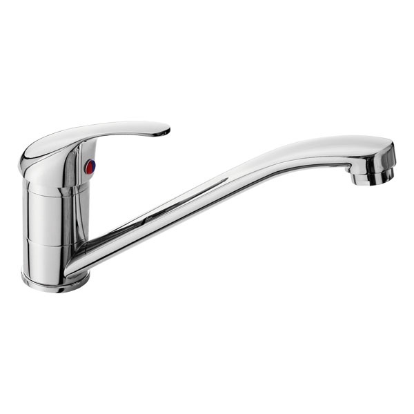 BALLETTO mosogató-mosdó csaptelep, 35mm kerámia betét, álló, egykaros, forgatható, fényes, 22 cm hosszú [ 81001 ]