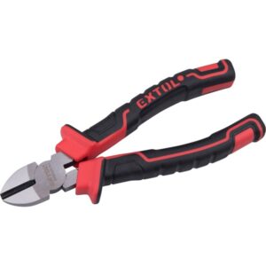 EXTOL PREMIUM oldalcsípő fogó, 190mm, duál narancs/kék, TPR nyél, akasztós szerszámtartó [ 8813187 ]