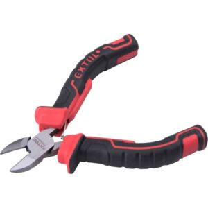 EXTOL PREMIUM oldalcsípő fogó, mini; 115 mm, kétszínű műanyag nyél, rugós [ 8813021 ]