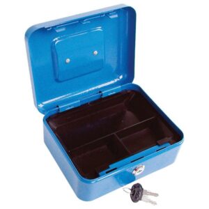 EXTOL CRAFT pénzkazetta, 2db kulccsal, változó színekben, festett acél ; 200×160×90/0,8mm [ 99011 ]