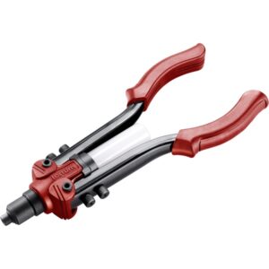 FORTUM popszegecshúzó fogó, kétkaros,ALU,réz,acél, INOX szegecsekhez;2,4-3,2-4,0-4,8-6,4mm, 330mm, CrVMo fej, szegecsvég gyűjtő [ 4770614 ]