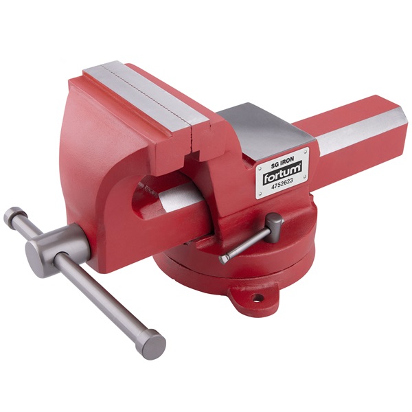 FORTUM satu forgatható;150 mm, 16 kg, max.befogás: 160 mm, max. összeszorító erő: 25 kN, pofák keménysége: HRC 50-54 1 FORTUM satu forgatható;150 mm, 16 kg, max.befogás: 160 mm, max. összeszorító erő: 25 kN, pofák keménysége: HRC 50-54