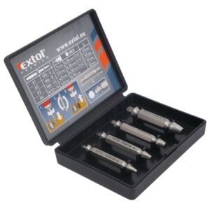 EXTOL PREMIUM törtcsavar kiszedő klt. 4db (2,7-3,5-4,0-6,0 mm)×51mm, HSS [ 8801842 ]