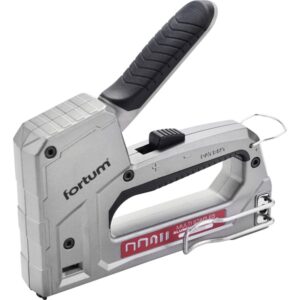 FORTUM tűzőgép, ALUházas, profi, 6 funkciós; kapocs: 6-14×10,6mm és ×11,3mm, U-kapocs10-14×7,6mm, szegek: max.15×2×1,2mm FORTUM [ 4770704 ]