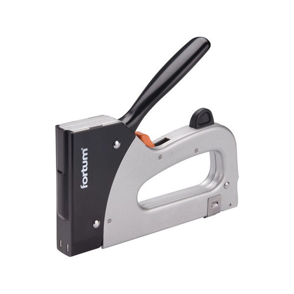 FORTUM tűzőgép, fémházas, profi, 2 funkciós, tűzőgépkapocs, 6-16×11,3mm, szeg fejjel: 14-16×2×1,2mm FORTUM [ 4770701 ]