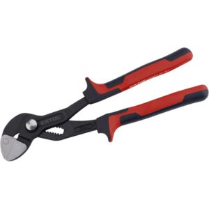 EXTOL PREMIUM vízpumpa fogó, 250mm, egyenes pofák, CrV50, max nyitás 36 mm, TPR nyél, akasztós papír szerszámtartó [ 8813169 ]