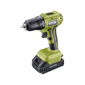 EXTOL CRAFT akkus fúrócsavarozó, Power Share, kefementes motor, kofferban; 2db 2000 mAh Li-ion akku + 1 db töltő[ 402450 ]