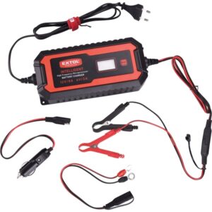 EXTOL PREMIUM akkutöltő, autós, mikroprocesszoros, intelligens, 8 Amp, 4-160Ah, DC 12V/6V[ 8897303 ]
