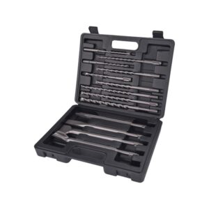 EXTOL CRAFT betonfúró és véső klt. SDS PLUS; 13db, 6,8,10/160mm, 8,10,12/210mm, 10,12,14/260mm, lapos 20,40/250mm, hegyes, horony[ 23951 ]