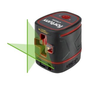 FORTUM automatikus lézeres vízszintező, ZÖLD, 1H1V, Li-ion akku 3,7V 1400mAh, pontosság: 0,3mm/1m, 1/4" menet [ 4780208 ]