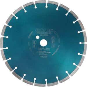 EXTOL INDUSTRIAL gyémántvágó BETON-ra, ipari korong, szegmenses; 300×25,4mm, száraz és vizes vágásra [ 8703081 ]