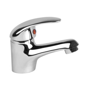 VIKING mosdó csaptelep 35mm kerámia betét, álló, egykaros, fényes, 9cm hosszú [ 65002 ]